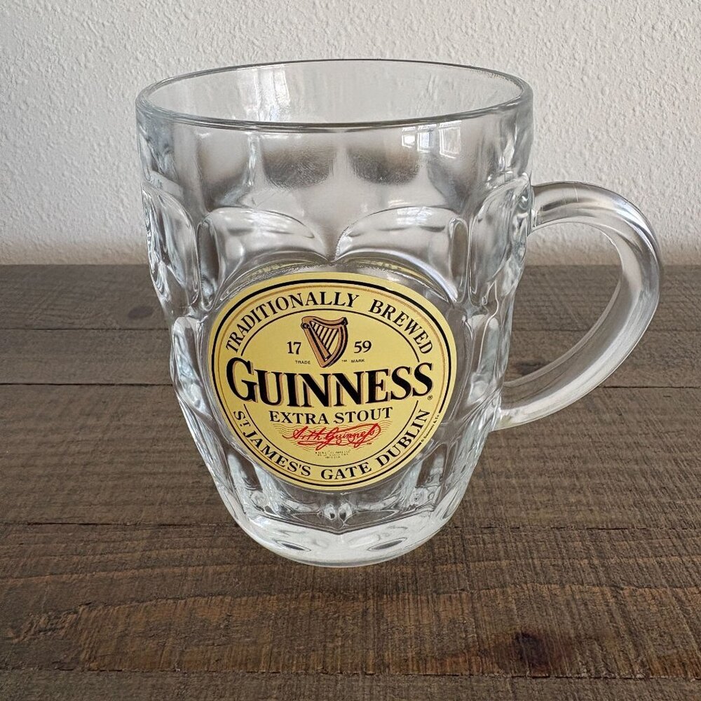 Guinness Extra Stout Dimpled Beer Glass Mug St James Gate Dublin Arc France
